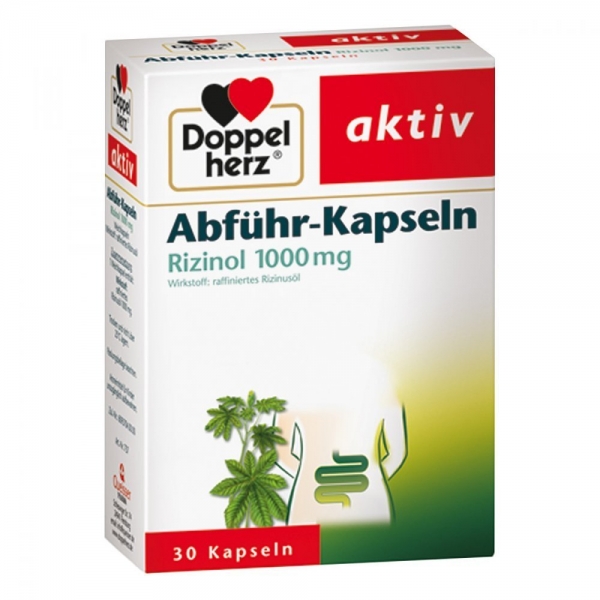 DOPPELHERZ Abführ-Kapseln Rizinol 1.000 mg 30 St Kapseln